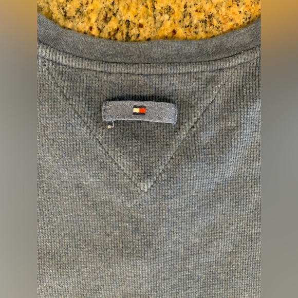 Vintage Tommy Hilfiger Blue Thermal Snap Long Sleeve Shirt Size Medium - Picture 7 of 9